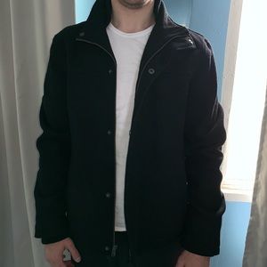 Wool jacket, peat-coat